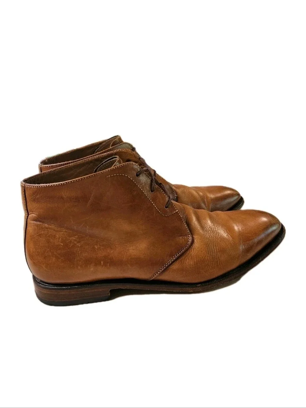 Floris Van Bommel Cognac Calf Leather Chukka Boots Mens 10.5 US Ankle Dress Shoe